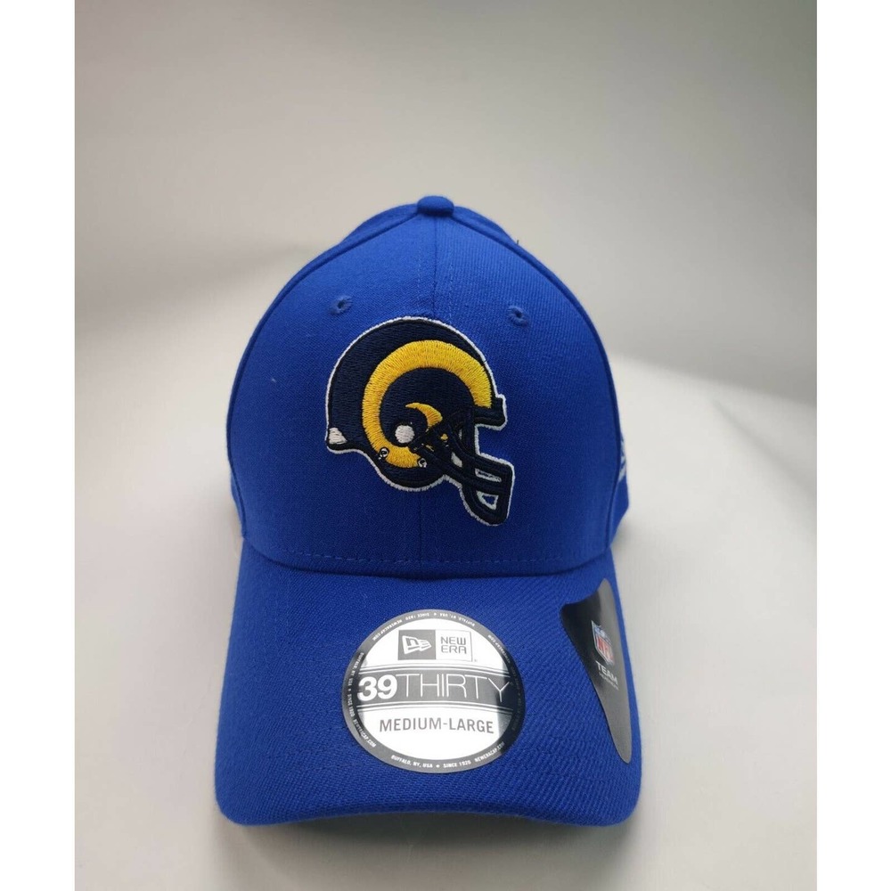 New Era 39Thirty Los Angeles Rams Throwback 3930 Team Hat Cap Blue M/L